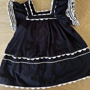 Zara Black Dress with White Trim